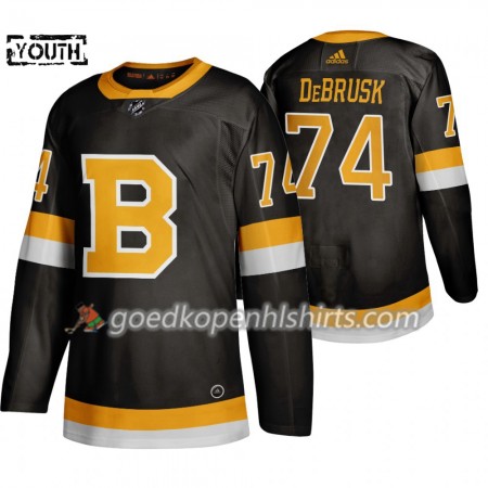 Boston Bruins Jake DeBrusk 74 Adidas 2019-2020 Zwart Authentic Shirt - Kinderen